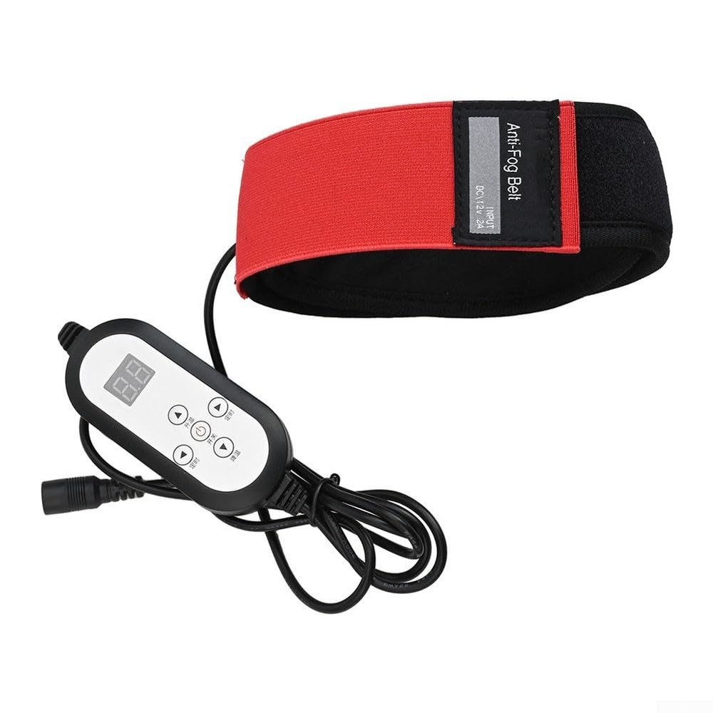 Astronomical Telescope Lens Dew Heater Strap for Intelligent Temperature Control for Anti-Condensation and Fog Prevention, 12V DC5521 Powered, Black Red(530 * 50mm)