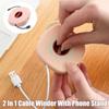 2 in 1 Cable Winder with Phone Stand, Durable Cable Organizer and Rotate Charging Stand, for Earphones, USB, Charging Cables (White*3pcs) view 2
