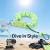 WIHFHGZ Diving Camera Lanyard, Stainless Steel Spring Coiled Strap, Orange - Durable Neoprene Material, Quick Release Buckle, Ideal for Underwater Diving and Snorkeling (Green) view 3