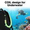 WIHFHGZ Diving Camera Lanyard, Stainless Steel Spring Coiled Strap, Orange - Durable Neoprene Material, Quick Release Buckle, Ideal for Underwater Diving and Snorkeling (Green) view 4