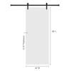 18Double Modern Flat Panel 18 in. x 80 in. MDF White Barn Sliding Door with Hardware kit view 2