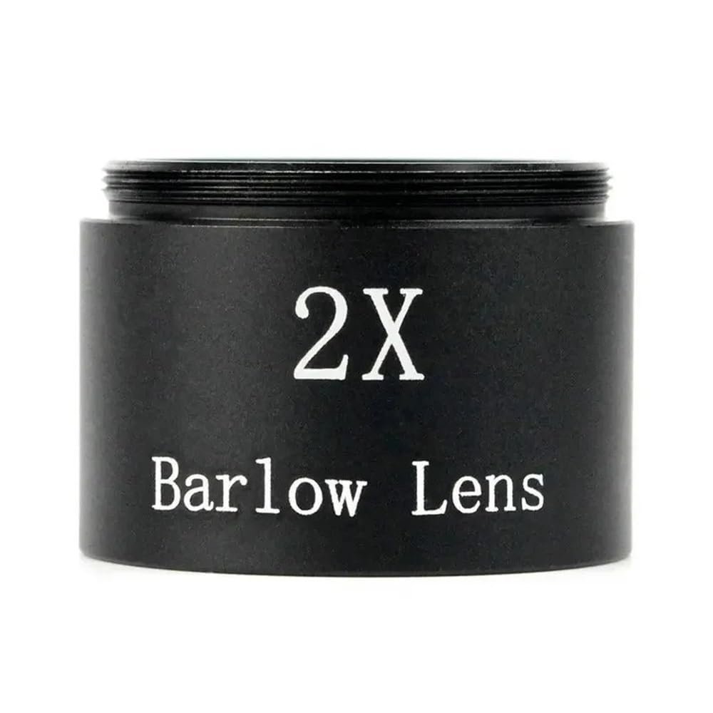 2X Barlow Lens Optical Lens Broadband for Telescope Eyepiece 1.25'' Port M28.6x0.6 M30x1 Thread Astronomical Telescope Part(M30x1 Coarse)