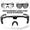 NOZZBY 4K HD POV Glasses Baseball Sunglasses with Camera, 2026 Upgrade Smart Camera Glasse for Men Women (Discolor-Black) view 3