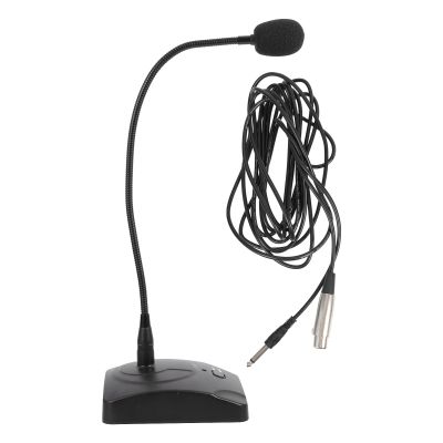 BESPORTBLE High Sensitivity Capacitive Desktop Microphone Wired Gooseneck Mic for Computer PC Streaming Recording Conference Use