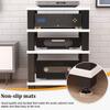 1/2/3/4-Tier AV Media Stand, Stereo System Entertainment Components Cabinet, Audio Rack Tower, Speaker Display Stand Modern for Meeting, Living, Recording Room(4Tier-C-60x48x80cm/20x16x31in) view 4