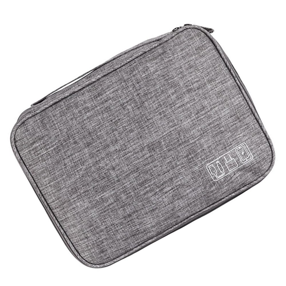 SHINEOFI Multifunctional Portable Data Cable Storage Bag with Cloth Capacity Digital Accessory Organizer Pouch for Chargers Power Banks Tablets