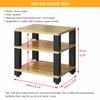 1/2/3/4-Tier AV Media Stand, Stereo System Entertainment Components Cabinet, Audio Rack Tower, Speaker Display Stand Modern for Meeting, Living, Recording Room(3Tier-A-60x48x58cm/20x16x23in) view 2