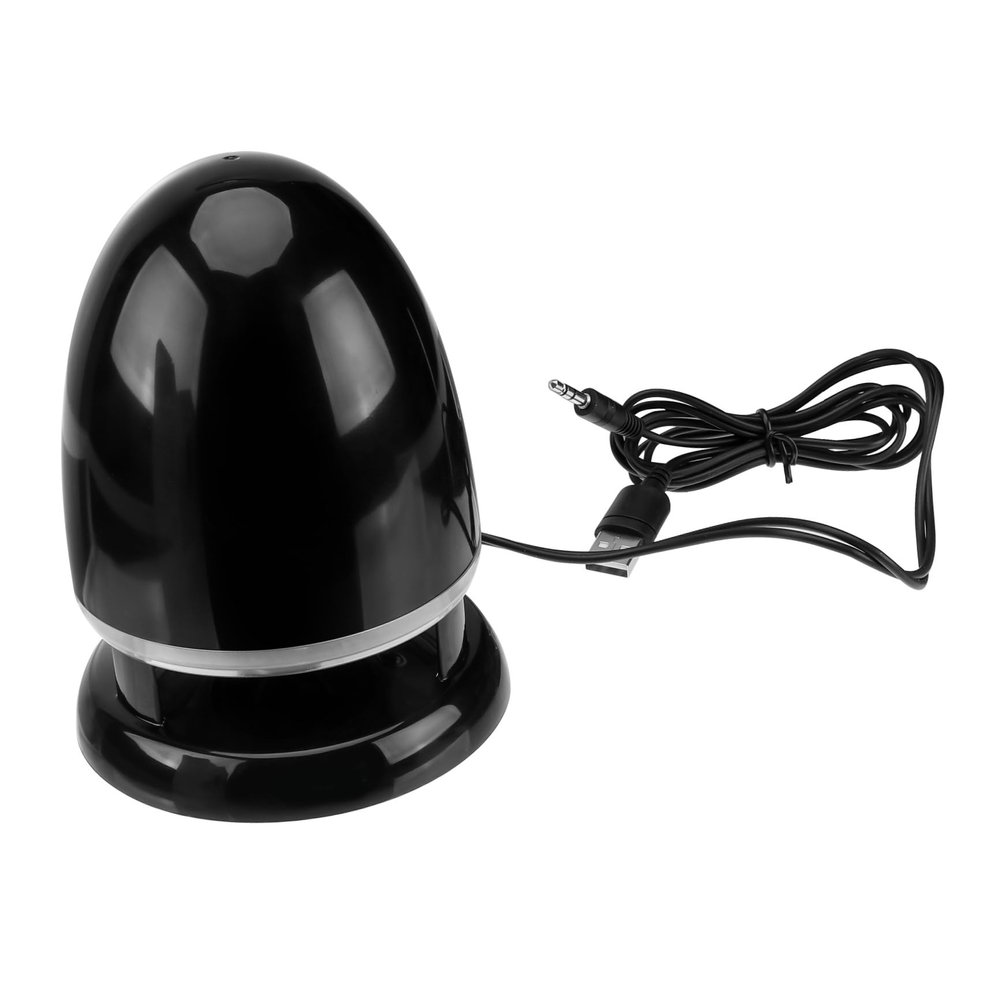 SHINEOFI USB Powered Mini Wired Loudspeaker Box with Aux Input Colorful LED Multimedia Desktop External Speaker with Nonslip Pad Treble and Powerful Bass Abs Design for Computer and Laptop