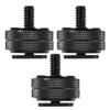 Didiseaon 3PCS Double Layer Hot Shoe Mount Adapter for DSLR Camera Flash and Tripod Aluminum Alloy Camera Mount Screw with Nuts Lightweight and Easy to Install view 1