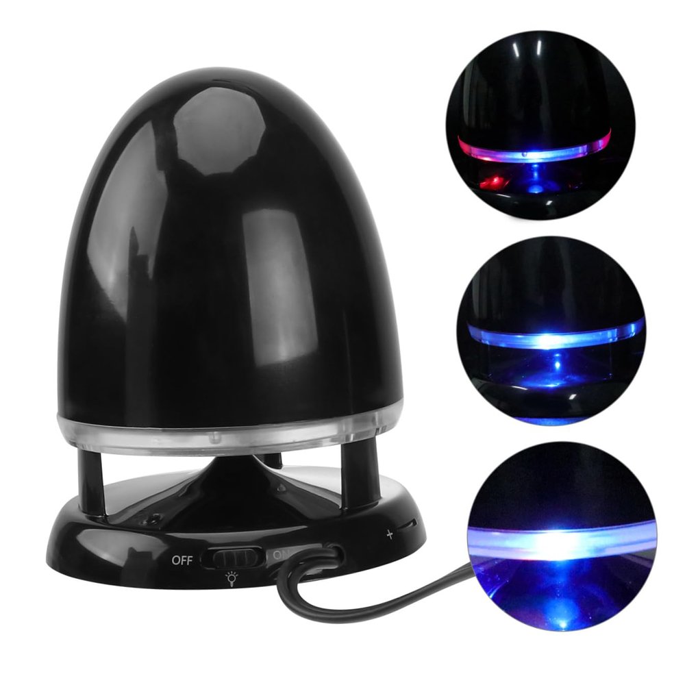 MUELODSIC Mini Multimedia Speaker with Audio Input Compact Plug-in Loudspeaker for Laptop Phone Tablet Colorful LED Light Sturdy Abs Shell Digital Audio Decode Chip for Bass Sound