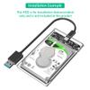 USB 3.0 External Hard Drive Enclosure, 2.5 Inch SATA SSD HDD Case, Transparent Plastic Housing with USB Cable view 3