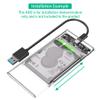 USB 3.0 External Hard Drive Enclosure, 2.5 Inch SATA SSD HDD Case, Transparent Plastic Housing with USB Cable view 4
