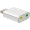 Alipis USB External Sound Card Adapter Silver Aluminum Alloy Plug and Play No Driver Needed with Headphone and Microphone Jack for Laptop Gaming and Streaming view 1