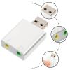 Alipis USB External Sound Card Adapter Silver Aluminum Alloy Plug and Play No Driver Needed with Headphone and Microphone Jack for Laptop Gaming and Streaming view 4