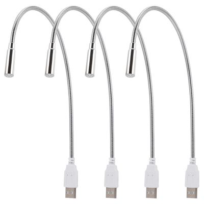 SOLUSTRE 4pcs USB Keyboard Lamp Flexible Gooseneck Eye-Care LED Computer Light Portable Night Reading Lamp for Home Office Bedside