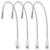 SOLUSTRE 4pcs USB Keyboard Lamp Flexible Gooseneck Eye-Care LED Computer Light Portable Night Reading Lamp for Home Office Bedside view 1