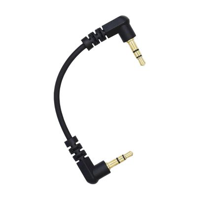 CTGFBUW 10cm 3.5mm Short Cable Male to Audio 90 Degree Two Right Angled 4 Pole(Black 3 Pole)