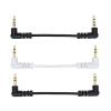 CTGFBUW 10cm 3.5mm Short Cable Male to Audio 90 Degree Two Right Angled 4 Pole(Black 3 Pole) view 3
