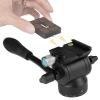 ASHATA Fluid Head, 360 Horizontal 180 Vertical Rotation Aluminum Alloy Camera Tripod Head with Hydraulic Damping System, for DSLR Mirrorless Cameras Up to 3kg Load view 4