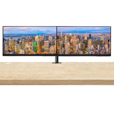 HP Series 3 Pro 24-inch 324pf Full HD (1920 x 1080) LCD IPS Monitor, 2-Pack, VGA, DisplayPort Bundled with Desk Mount Dual Monitor Stand