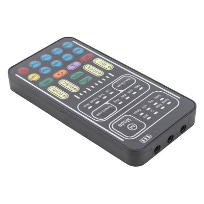 Matybobe Voice Changer Set Portable Mini Sound Card for Game Anchor Recording with 8 Voice Changes LED Lights for Fun Gaming (English Version)