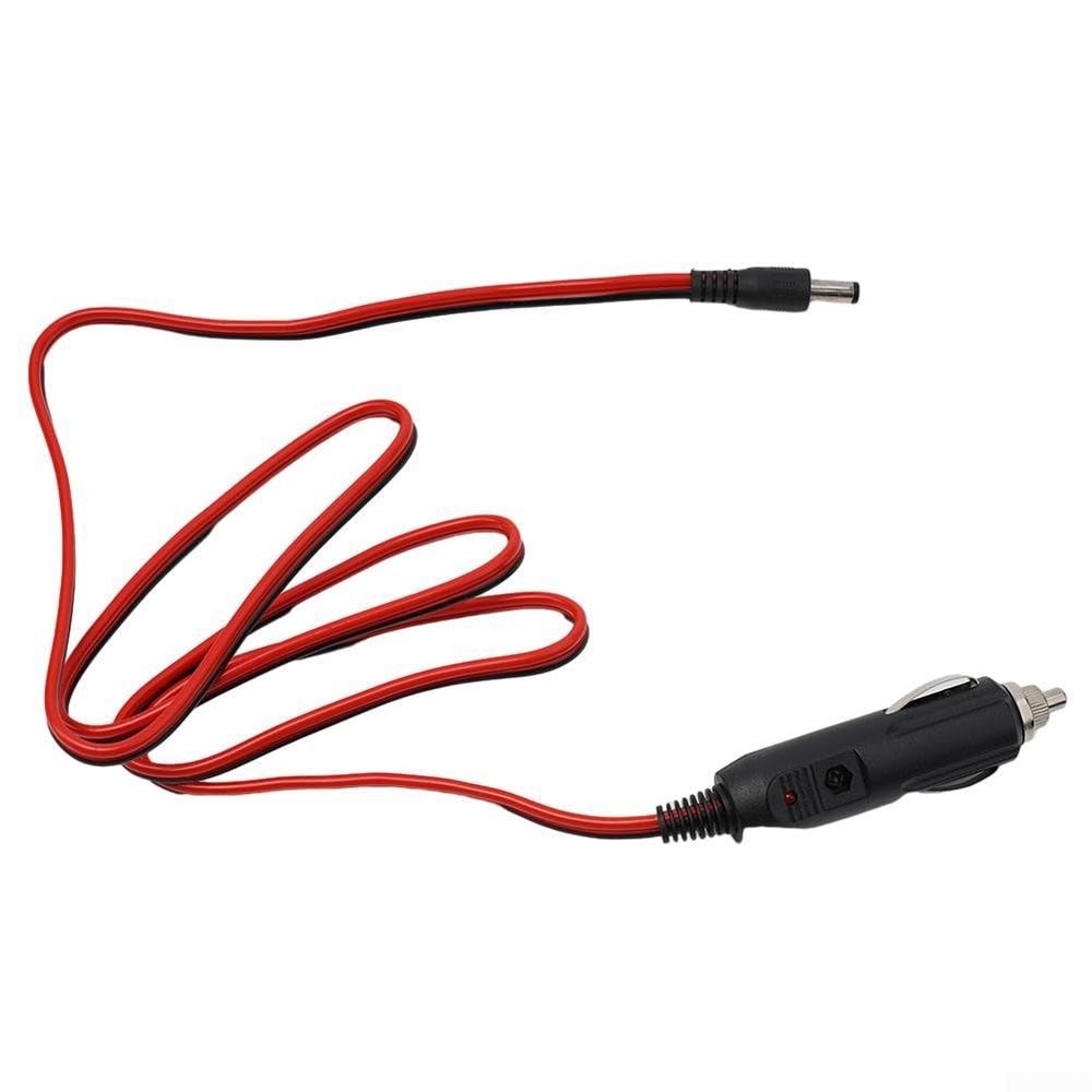 12V DC 5.5mm x 2.1mm Car Power Adapter Cable, 5A 120cm (3.9ft) Black Replacement Charger Cord for Dash Cams, GPS and In-Car Electronics