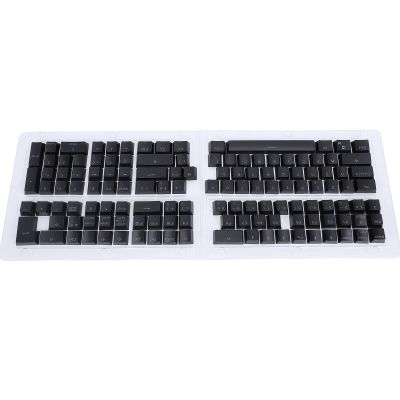 132 Keys French Keyboard Keycaps, Mechanical Keyboard Keycaps Set, French Layout with Light Transmitting Design for Backlit Keyboards, Premium ABS Material for Durability and Comfo (Black)