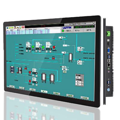 LADECNERHT Embedded Industrial Panel PC, IP65 All-in-One Computer, IP65 Capacitive Monitor, for Kiosks,Factory, Automation, Windows 10 27inch-i7-10510U(8GRAM+256GSSD)