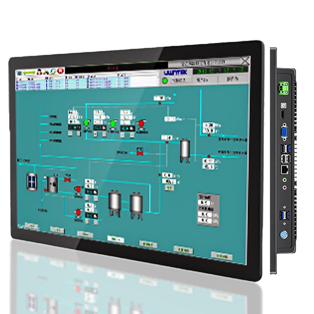 LADECNERHT Embedded Industrial Panel PC, IP65 All-in-One Computer, IP65 Capacitive Monitor, for Kiosks,Factory, Automation, Windows 10 27inch-i7-10510U(8GRAM+256GSSD)