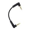 CTGFBUW 10cm 3.5mm Short Cable Male to Audio 90 Degree Two Right Angled 4 Pole(Black 4 Pole) view 1