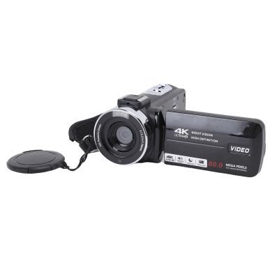ASHATA 4K Video Camera Camcorder, 80MP HD 3 Inch 270 Degree Rotation Screen 18X Digital Zoom with LED Flash, for Travel and Campus Life Recording