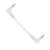 CTGFBUW 10cm 3.5mm Short Cable Male to Audio 90 Degree Two Right Angled 4 Pole(White 3 Pole) view 1