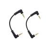 CTGFBUW 10cm 3.5mm Short Cable Male to Audio 90 Degree Two Right Angled 4 Pole(White 3 Pole) view 2