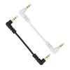 CTGFBUW 10cm 3.5mm Short Cable Male to Audio 90 Degree Two Right Angled 4 Pole(White 3 Pole) view 4