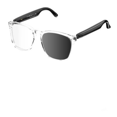 AI Smart Glasses with Chat GPT, Bluetooth Translation for 164 Languages, Photochromic Lens, Music Playback, Hands-Free Calls, UV Protection, Lightweight (Transparent Frame Color-Change Lends)