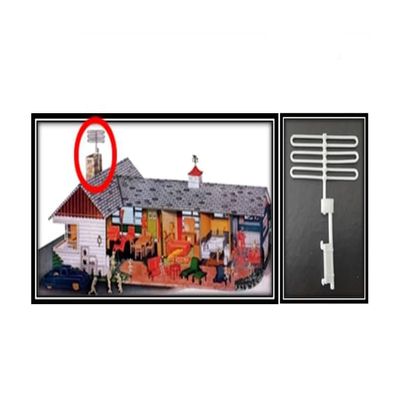 Dollhouse3DParts, TV Antenna, Marx T-Shaped Ranch Dollhouse, Replacement Part, 3D Printed, White Paintable Resin