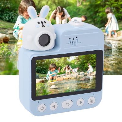Oreilet Instant Print Camera for Kids, 1080P 32MP Toddler Digital Video Camera with Colored Pens & Print Paper & 128GB Card for Christmas Birthday for 3 4 5 6 7 8 9 10 Years Old