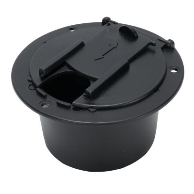SUNGOOYUE RV Cord Cover ABS Material Weatherproof Power Cable Protector for Travel Trailer Motorhome Easy Installation Camping Tent Garage (Black)