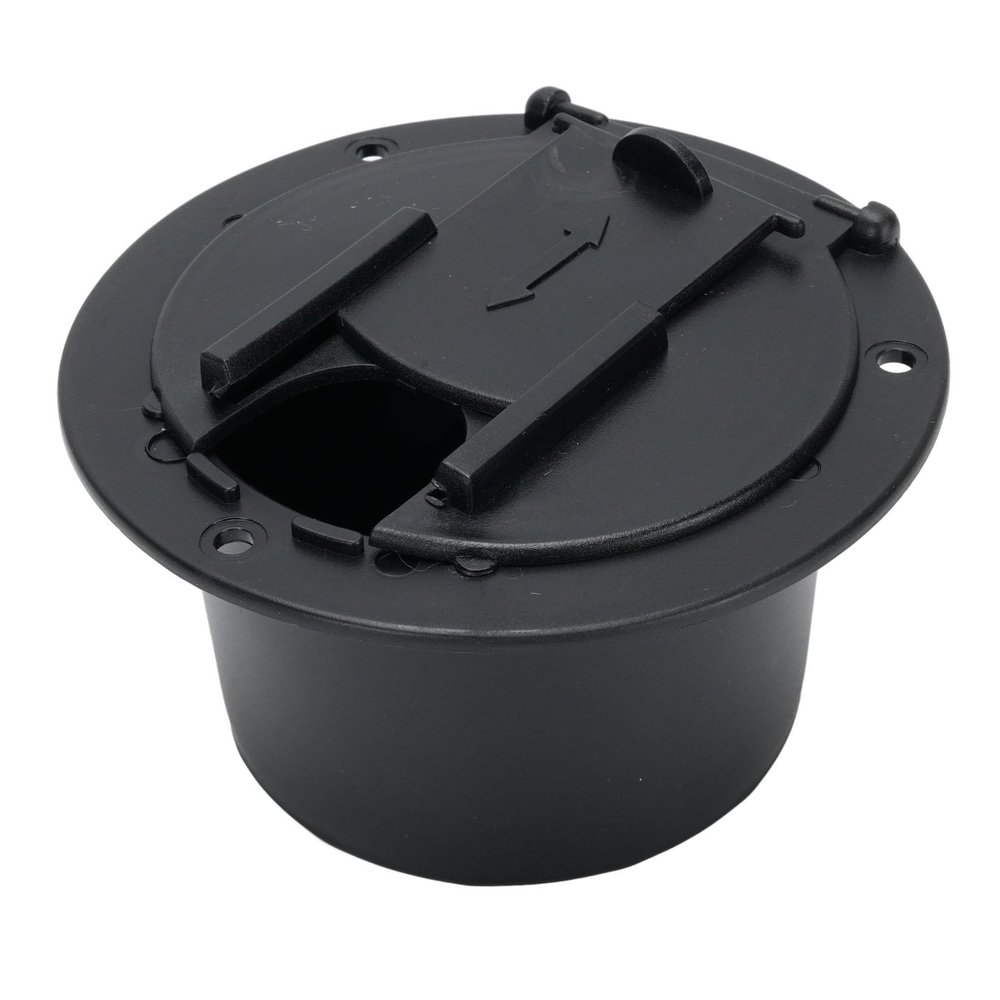 SUNGOOYUE RV Cord Cover ABS Material Weatherproof Power Cable Protector for Travel Trailer Motorhome Easy Installation Camping Tent Garage (Black)