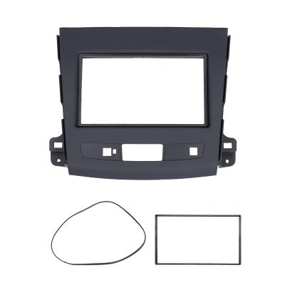 2Din Stereo Radio Fascia Panel Frame for Mitsubishi Outlander 2008-2012 DVD Navigation Dash Kit, ABS Installation Trim