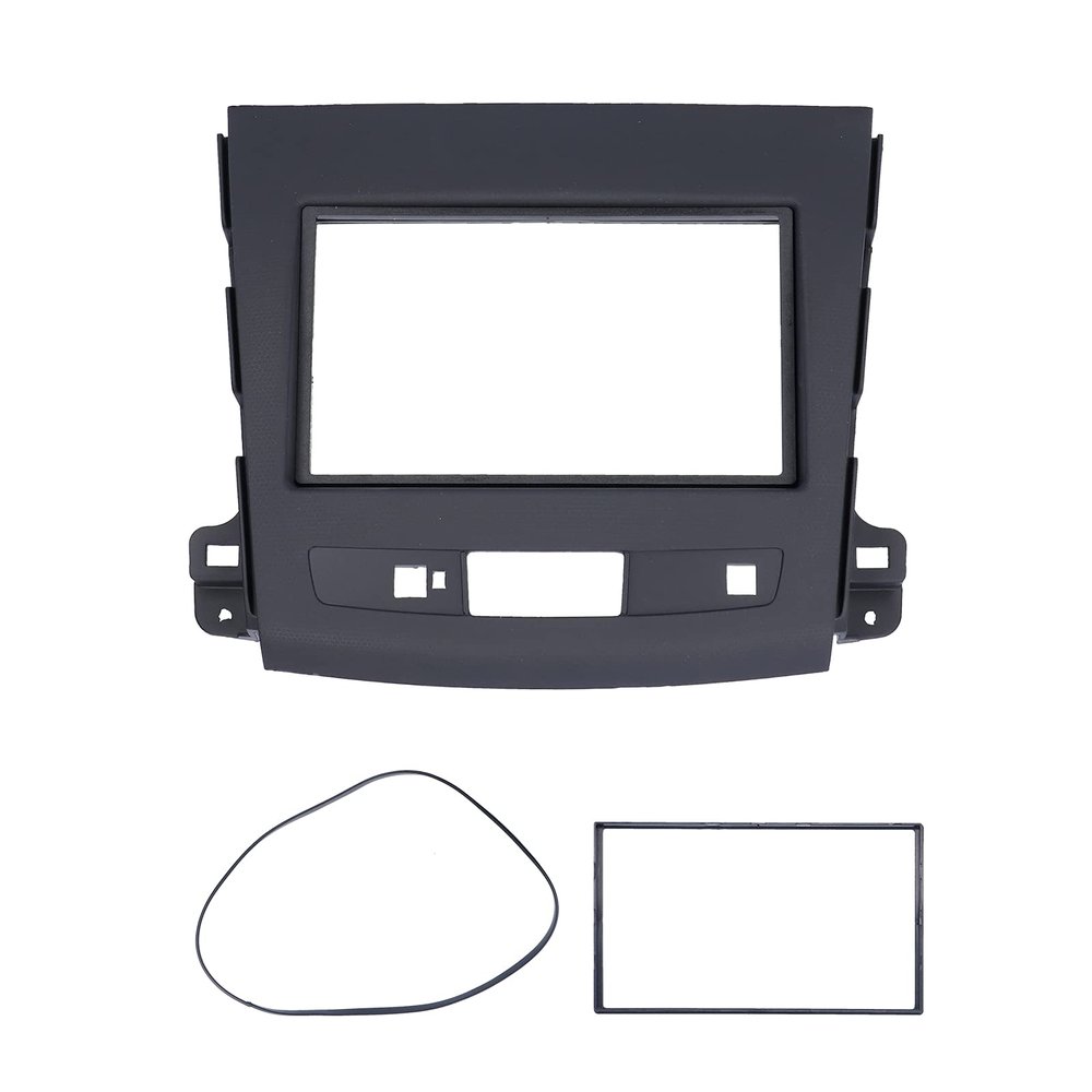 2Din Stereo Radio Fascia Panel Frame for Mitsubishi Outlander 2008-2012  DVD Navigation Dash Kit, ABS Installation Trim