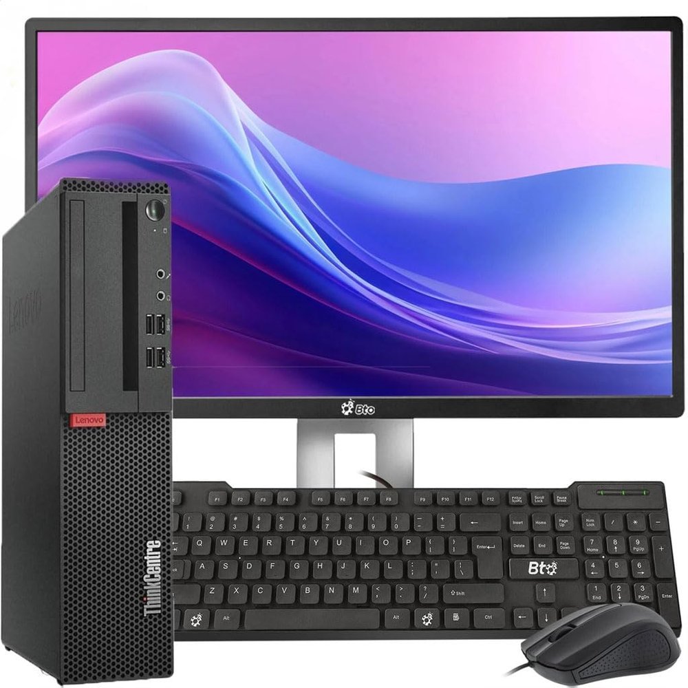 Lenovo ThinkCentre M910S Desktop Computer PC - Intel Core i5-7500 7th Gen - 16GB DDR4 Ram - 512GB SSD - 24-in LED Monitor - Built-in WiFi - Keyboard & Mouse - Windows 11 Pro (Renewed)