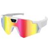 Veleli 4K POV Polarized Sports Sunglasses with Camera, Smart Video Glasses for Men & Women, Ideal for Cycling, Baseball & Fishing, Includes 64GB Memory Card (Style A, White/Iridescent) view 1
