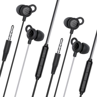MEE audio SleepTones Wired Sleep Earbuds 3.5mm Plug for Side Sleepers with Lightweight Low-Profile Silicone Earpieces, Noise Reduction Sleeping Headphones (2 Packs)