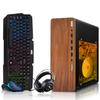 HP Full Dark Gaming PC Desktop Computer  AMD Pro A10-9700,GT 1030 Graphics,8GB RAM,256GB SSD,RGB Keyboard with AI Copilot,Mouse,WiFi,RGB Headphone,Windows 11(Renewed) view 1