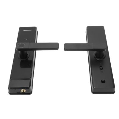 Luocute Smart Door Handle Lock, Fingerprint Recognition with APP Control Smart Card Password Key Unlocking for Home Front Door Electronic Entry WiFi Remote Access