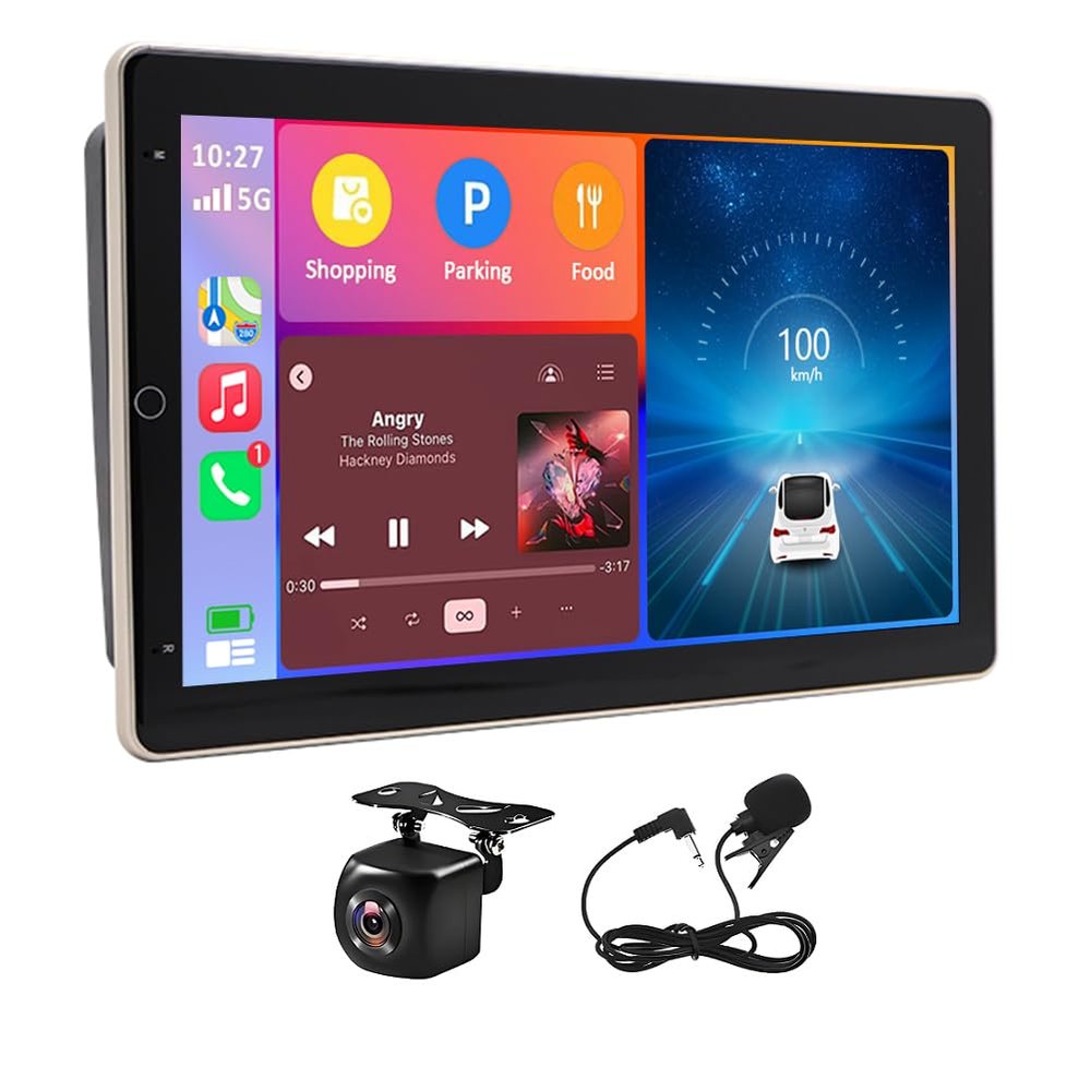 10" Android 14 Car Stereo for Jeep Patriot 2009-2017 2G+32G Car Radio w/Carplay & Android Auto IPS Touchscreen GPS Navigation Head Unit w/Bluetooth WiFi FM/RDS Backup Camera Mirror Link SWC