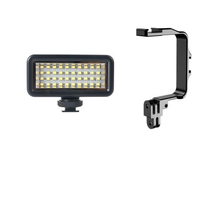 Compatible for GoPro Hero 10/11/12-40M Waterproof LED Underwater Dive Fill Light with Frame(Light with Adapter)