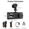 3-Channel Dash Cam for Toyota Camry XSE/XLE/SE/LE/Hybrid 2025 Front, Rear & Inside  Wide-Angle Night Vision, Dash Camera for Cars, Loop Recording, 64GB Card view 2