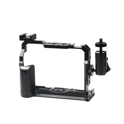 Aluminum Camera CageCompatible for Fujifilm XT20 Protective Case Video Film Movie Rig Stabilizer FrameCompatible for Fuji XT30 with Top Handle GripCamera Accessories(W extention Adapter)